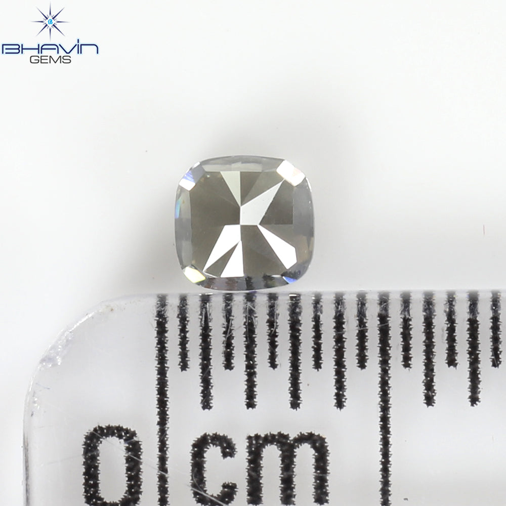 0.21 CT Cushion Shape Natural Diamond Gray Color VS1 Clarity (3.22 MM)