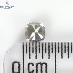 0.21 CT クッション シェイプ ナチュラル ダイヤモンド グレー カラー VS1 クラリティ (3.22 MM)