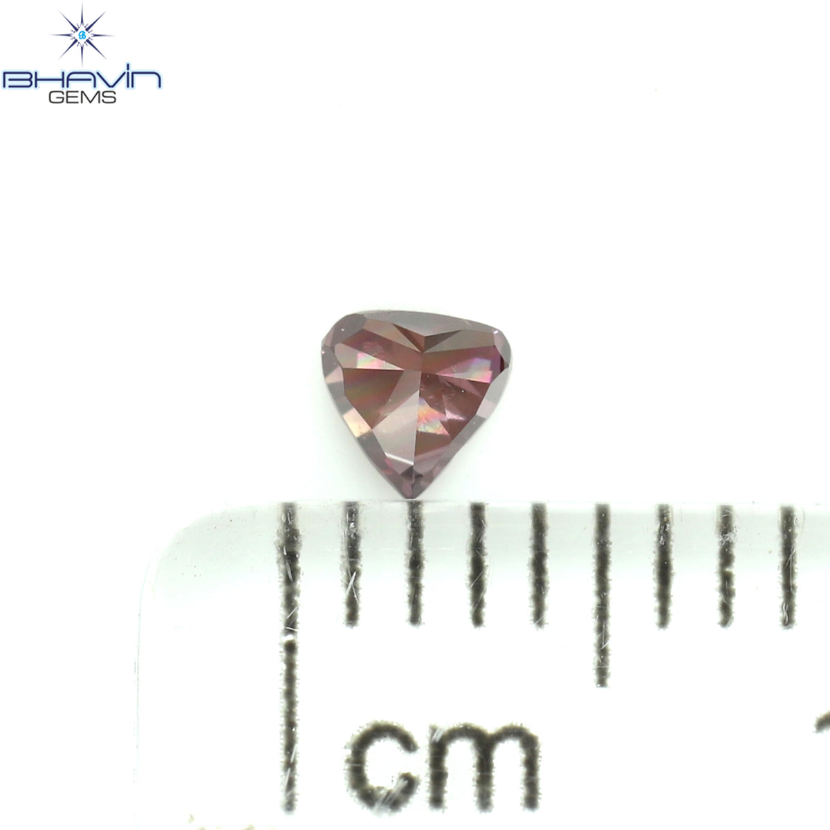 0.12 CT Natural Heart Diamond Enhanced Pink Color Clarity VS2 (3.03 MM)