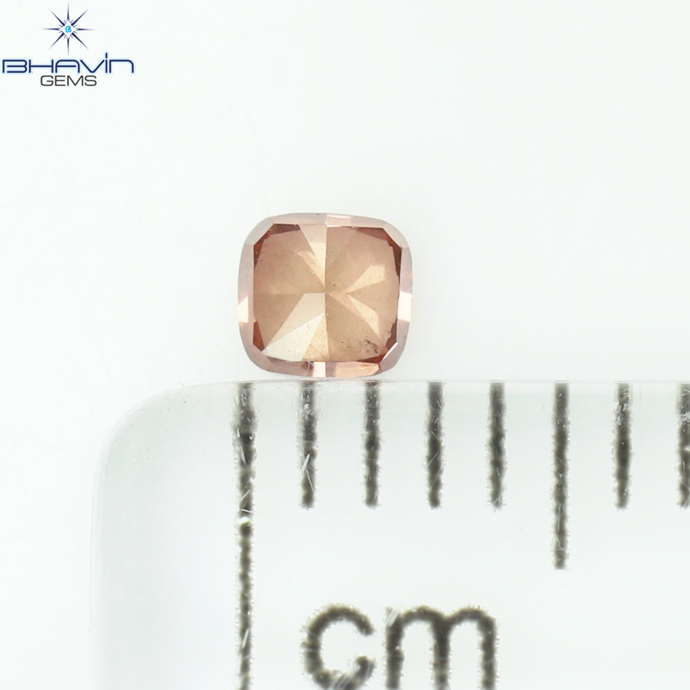 0.14 CT Cushion Shape Natural Loose Diamond Enhanced Pink Color SI1 Clarity (2.78 MM)