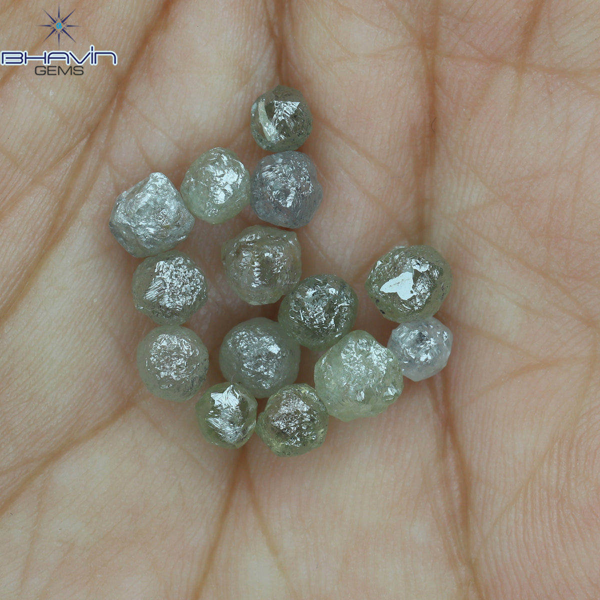 5.93 CT/14 Pcs Natural Rough Diamond White Color Clarity I3 (4.43 MM)