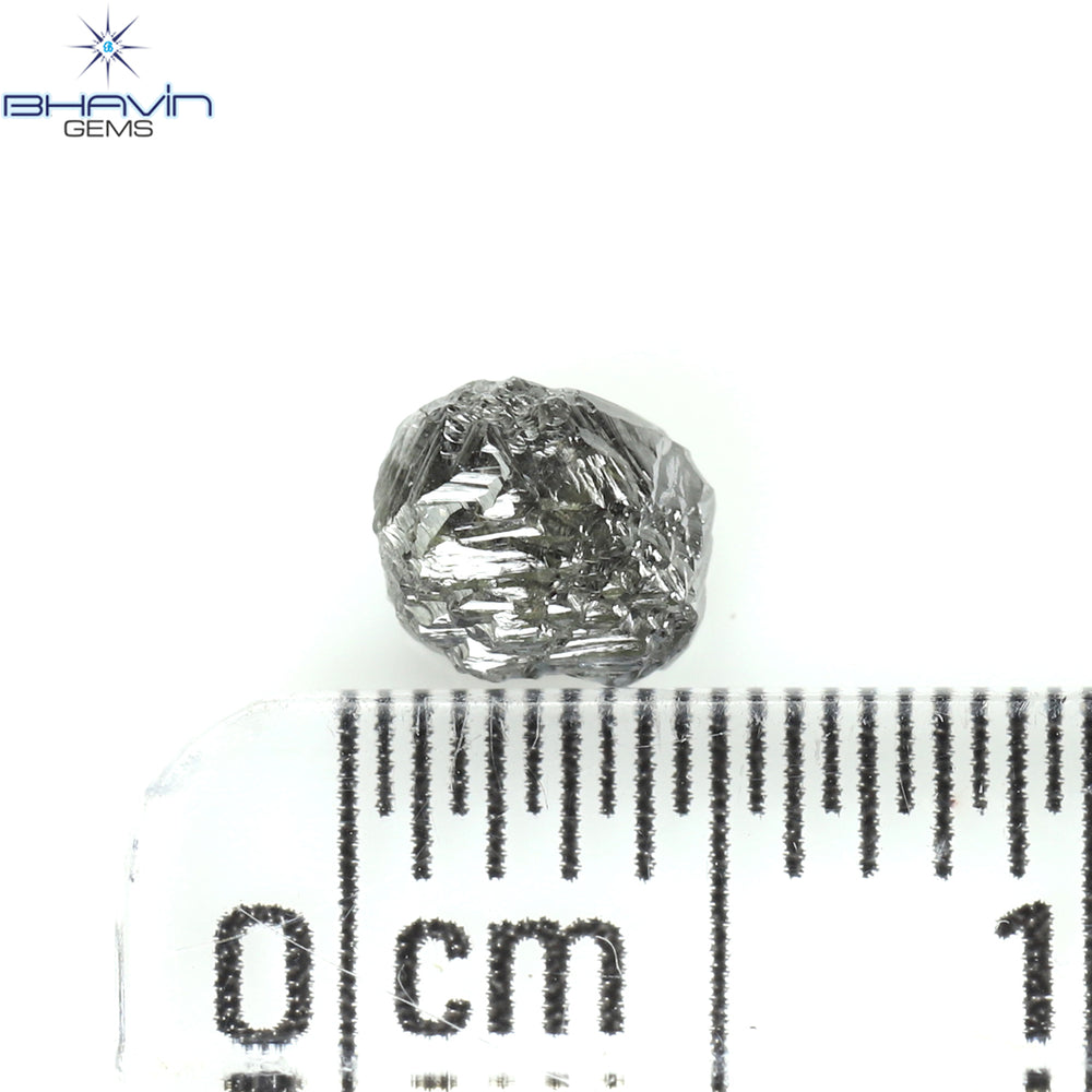 0.53 CT ラフシェイプ ナチュラル ダイヤモンド ソルト アンド ペッパー カラー I3 クラリティ (4.80 MM)