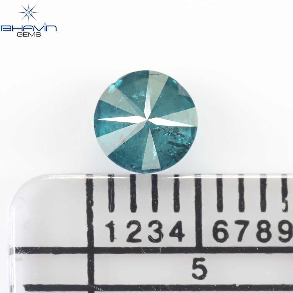 0.45 CT ラウンド ダイヤモンド ナチュラル ルース ダイヤモンド ブルー カラー I3 クラリティ (4.75 MM)