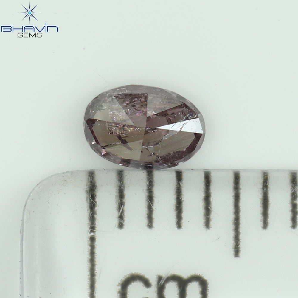 0.18 CT Oval Shape Natural Diamond Pink Color I2 Clarity (4.26 MM)
