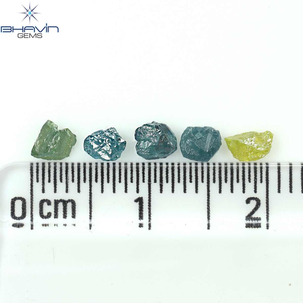 0.97 CT/5 Pcs Natural Rough Diamond Enhanced Mix Fancy Color Clarity I3 (4.17 MM)