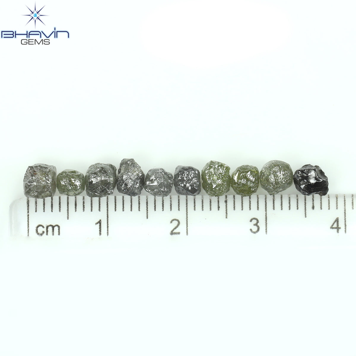 5.29 CT/10 Pcs Natural Rough Diamond Grey Color Clarity I3 (4.14 MM)