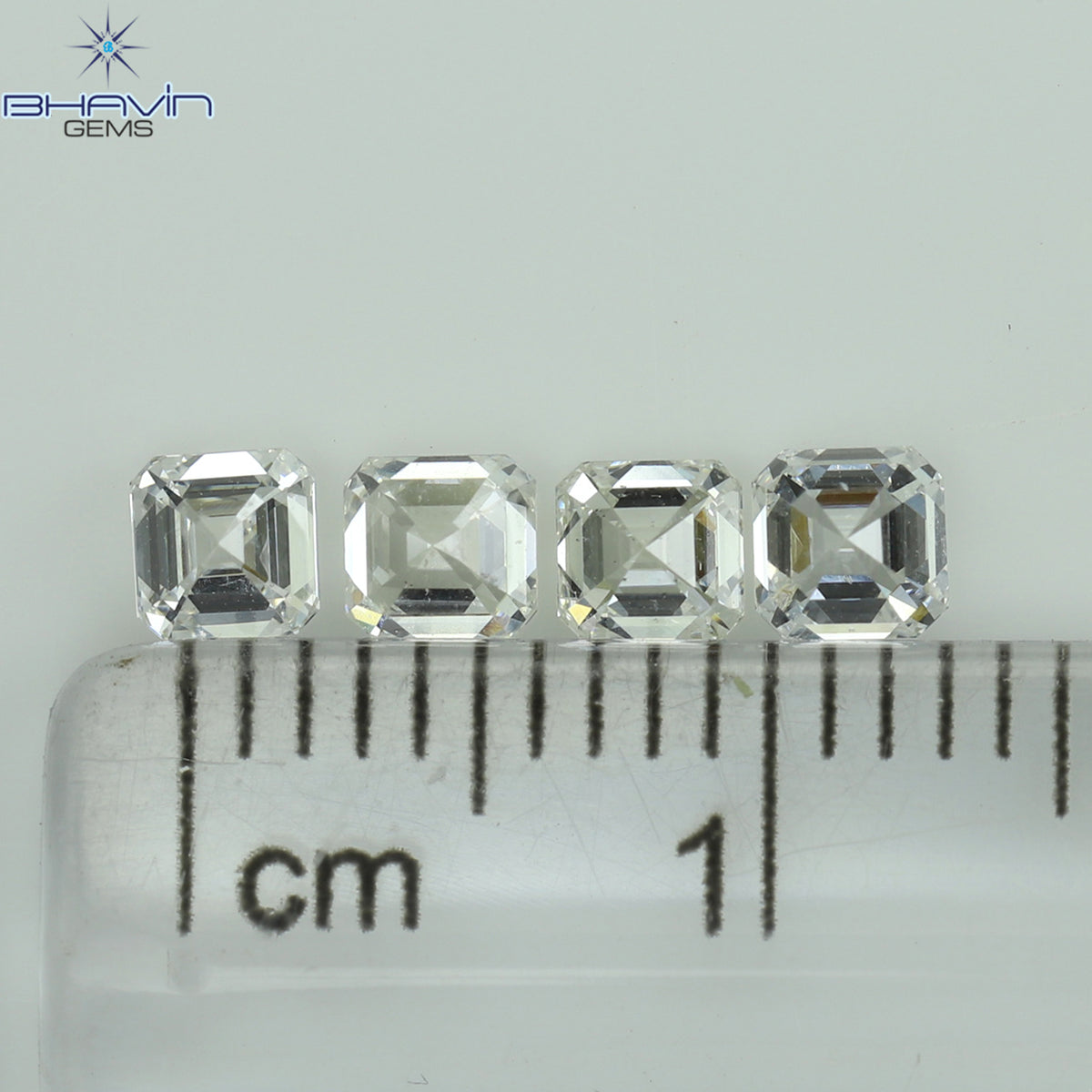 0.20 CT Natural Asscher Diamond White (G+) Color Clarity VVS-VS (3.40 MM)