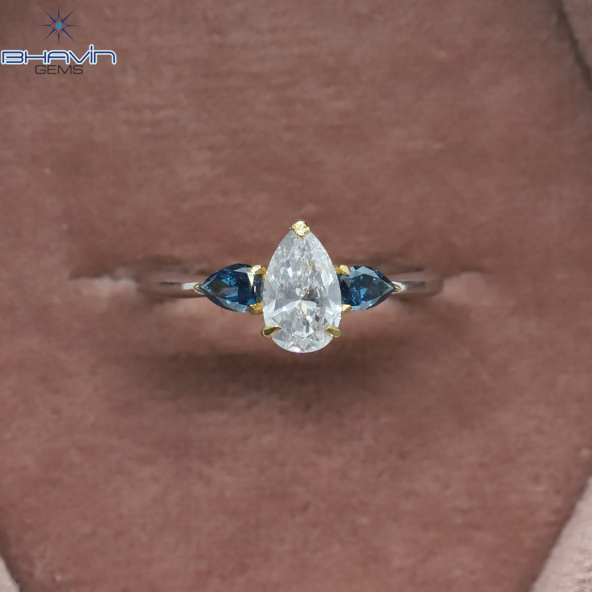 Pear Diamond, White (F) Diamond, Natural Diamond Ring, Engagement Ring, Wedding Ring, Diamond Ring