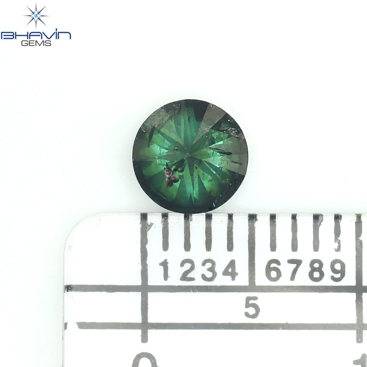 0.72 CT Natural Round Diamond Enhanced Blue Color Clarity I3 (5.36 MM)
