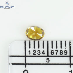 0.25 CT オーバルシェイプ ナチュラル ダイヤモンド オレンジ色 VS1 クラリティ (4.25 MM)