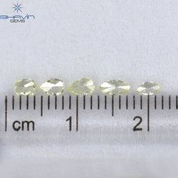 0.49 CT/5 PCS Mix Shape Natural Diamond Yellow Color SI2 Clarity (2.20 MM)