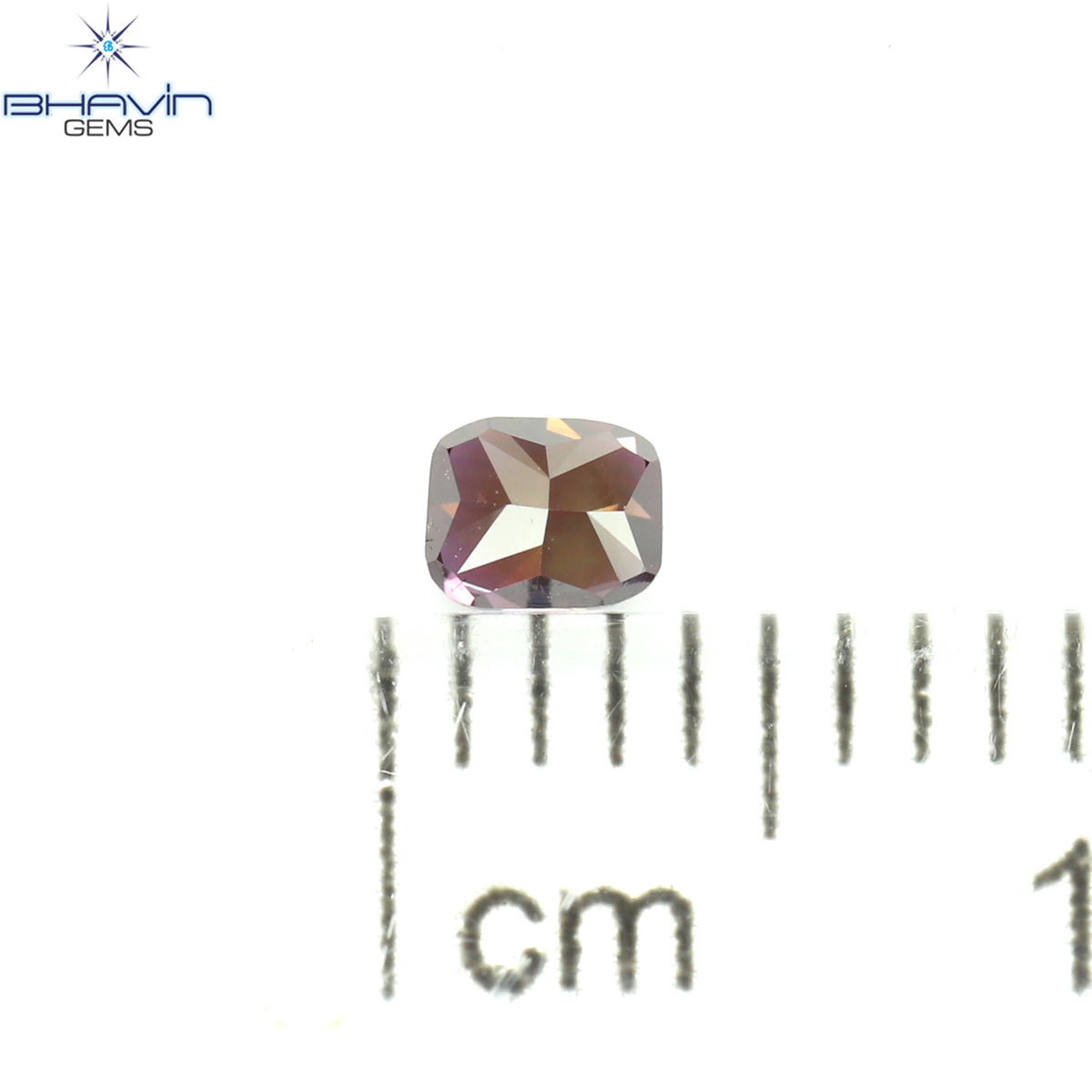 0.14 CT クッション シェイプ ナチュラル ルース ダイヤモンド 強化ピンク色 VS2 クラリティ (2.90 MM)