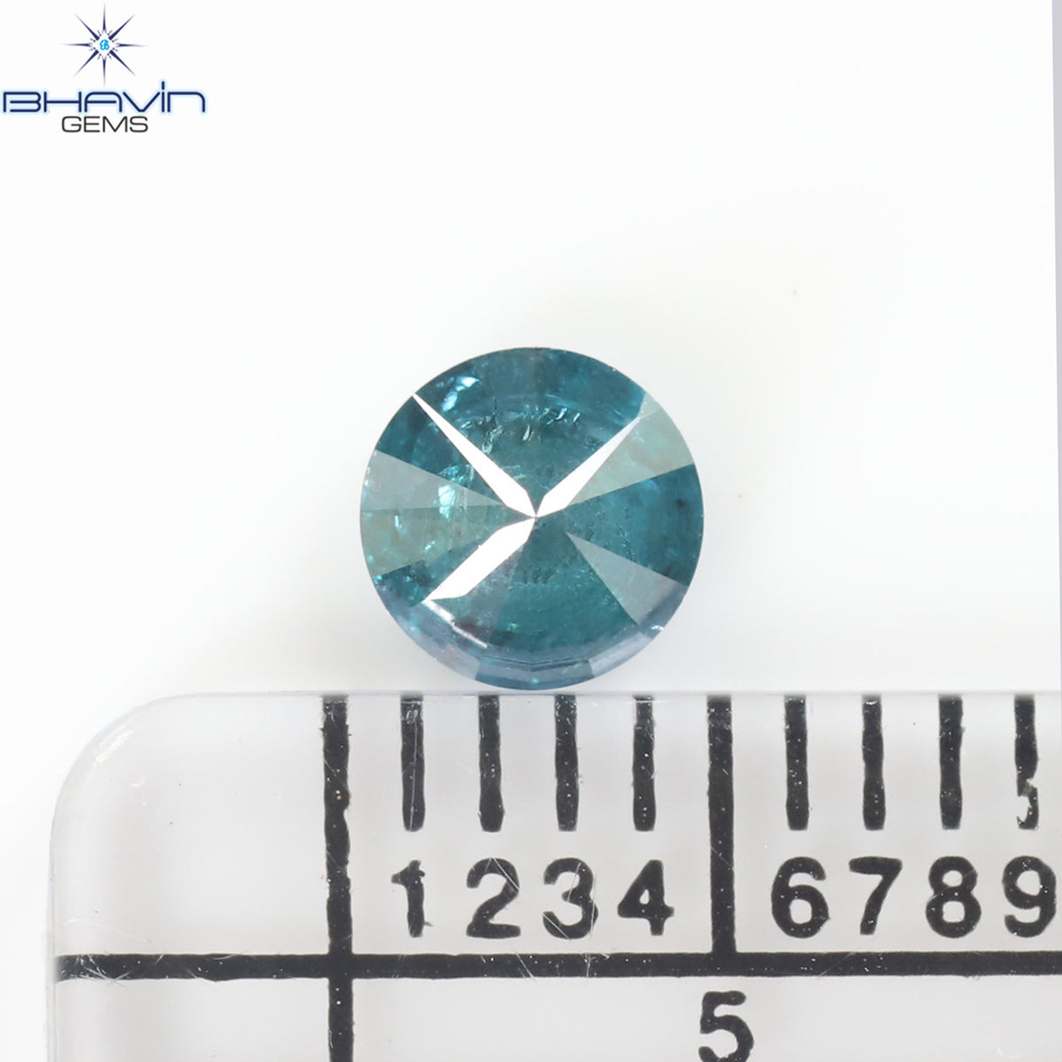 0.32 CT Natural Round Diamond Enhanced Blue Color Clarity I3 (4.46 MM)