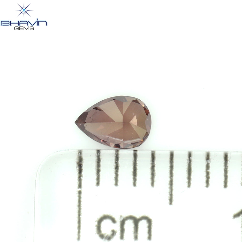 0.16 CT ペアシェイプ ナチュラル ダイヤモンド ピンク色 VS1 クラリティ (4.23 MM)
