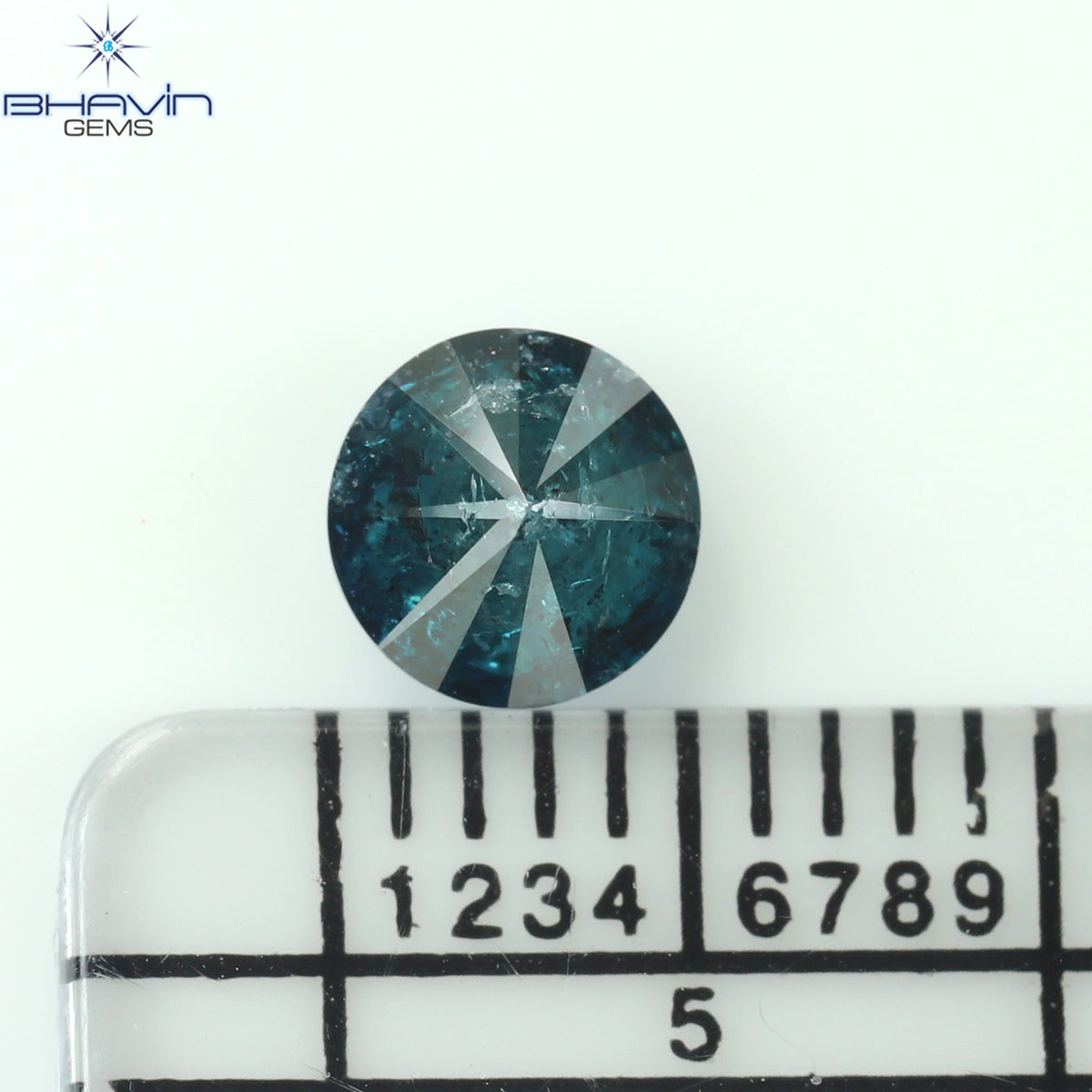 0.73 CT Natural Round Diamond Enhanced Blue Color Clarity I3 (5.72 MM)