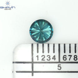 0.39 CT Round Shape Natural Diamond Blue Color SI2 Clarity (4.45 MM)