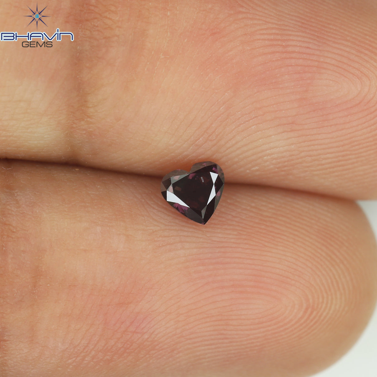 0.19 CT ハート シェイプ エンハンスト ピンク カラー ナチュラル ルース ダイヤモンド SI1 クラリティ (3.54 MM)