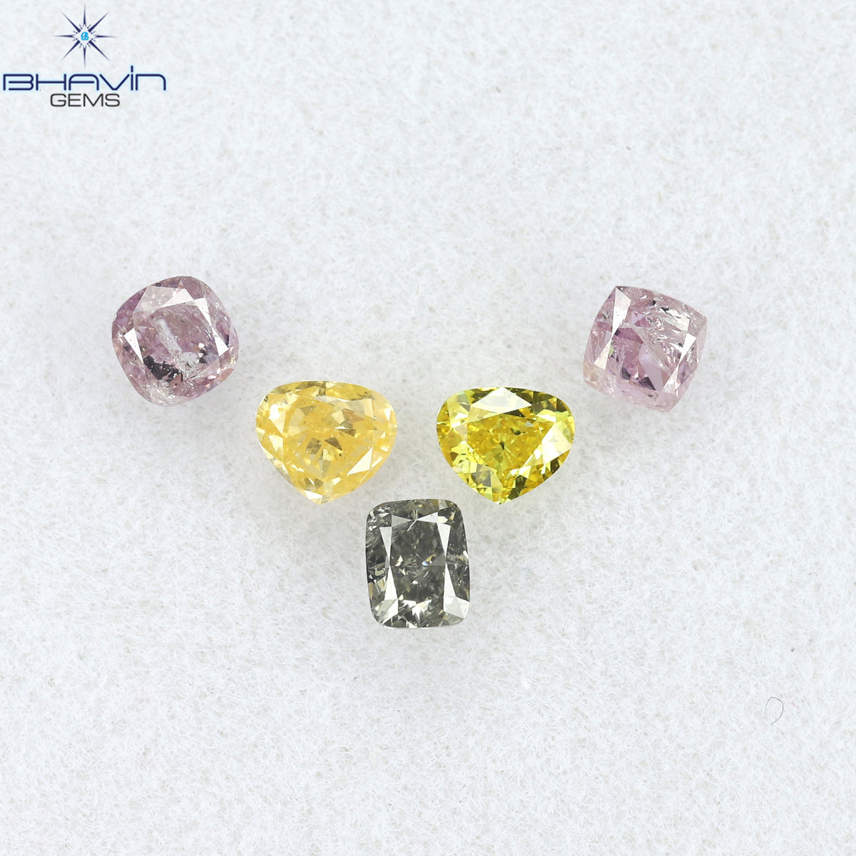 0.54 CT/5 Pcs Natural Mix Diamond Mix Fancy Color Clarity SI2 (2.70 MM)
