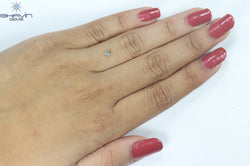 0.15 CT Pear Shape Natural Diamond Bluish Green Color VS2 Clarity (4.22 MM)