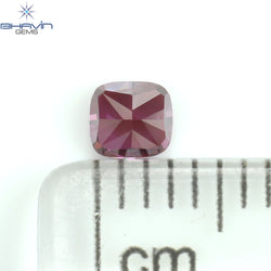 0.21 CT Cushion Shape Natural Loose Diamond Enhanced Pink Color VS2 Clarity (3.31 MM)
