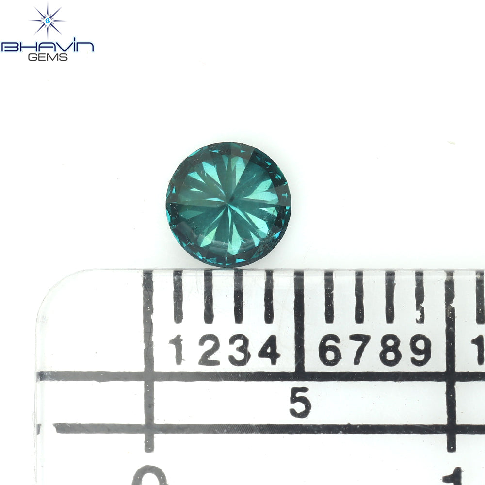 0.28 CT Natural Round Diamond Enhanced Blue Color Clarity SI1 (4.18 MM)