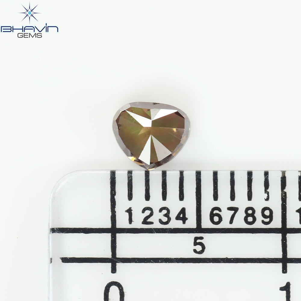 0.45 CT Natural Heart Diamond Enhanced Pink Color Clarity SI1 (4.57 MM)