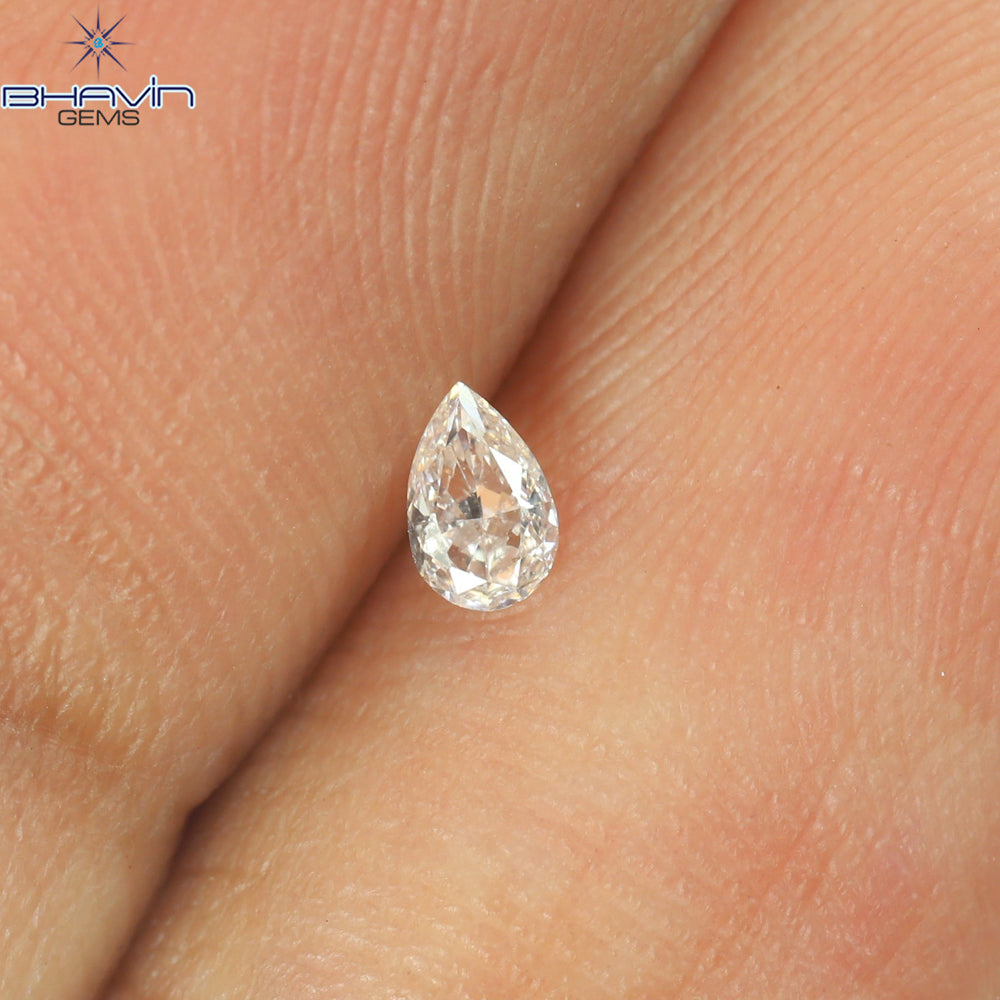 0.08 CT Natural Pear Diamond Pink Color Clarity VS1 (3.45 MM)