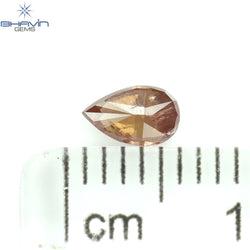 0.25 CT ペアシェイプ ナチュラル ダイヤモンド ピンク カラー I1 クラリティ (5.15 MM)