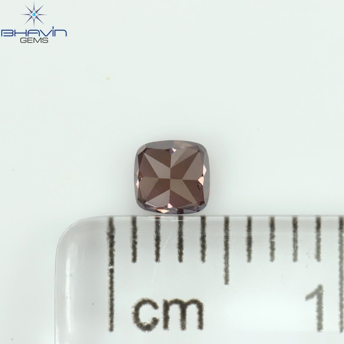 0.23 CT クッション シェイプ ナチュラル ルース ダイヤモンド 強化ピンク色 VS1 クラリティ (3.37 MM)