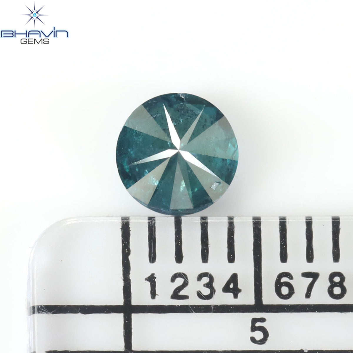 0.40 CT Natural Round Diamond Enhanced Blue Color Clarity I3 (4.66 MM)