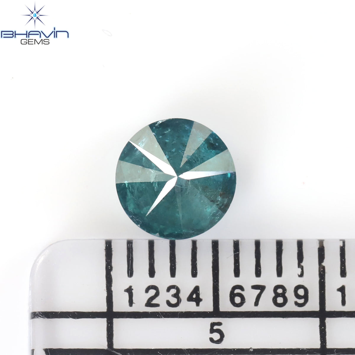 0.70 CT Natural Round Diamond Enhanced Blue Color Clarity I3 (5.67 MM)