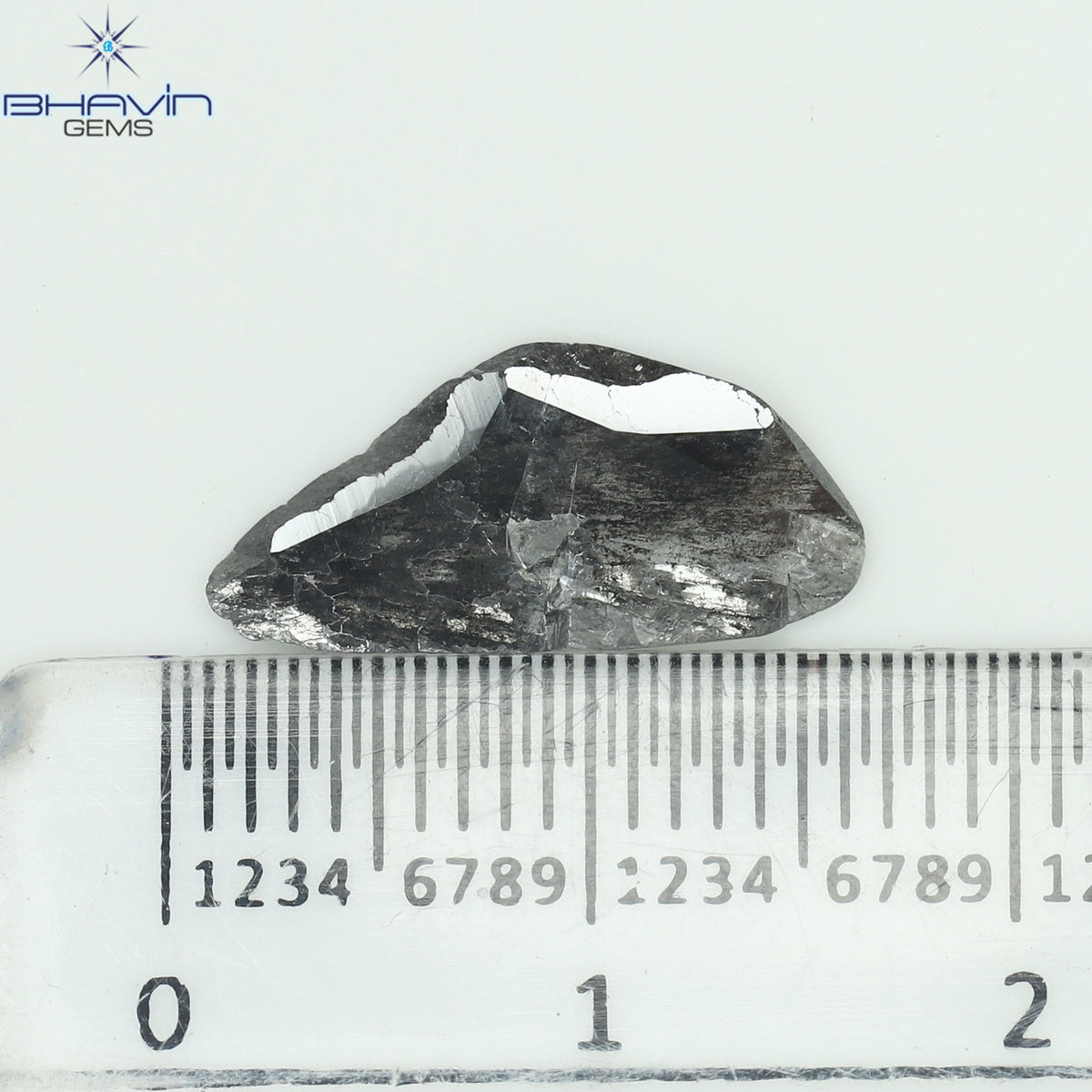 1.57 CT Slice Natural Diamond Salt And Pepper Color Clarity I3 (13.40 MM)