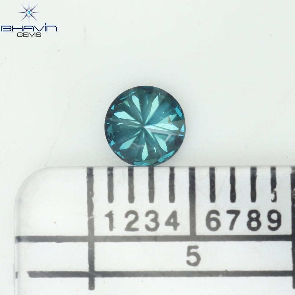 0.24 CT Natural Round Diamond Enhanced Blue Color Clarity SI1 (4.00 MM)