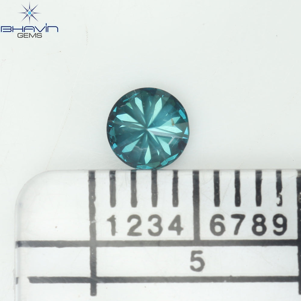 0.24 CT ラウンド シェイプ ナチュラル ダイヤモンド ブルー カラー SI1 クラリティ (4.00 MM)