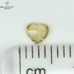 0.18 CT Heart Shape Natural Diamond Orange Color VS2 Clarity (3.65 MM)