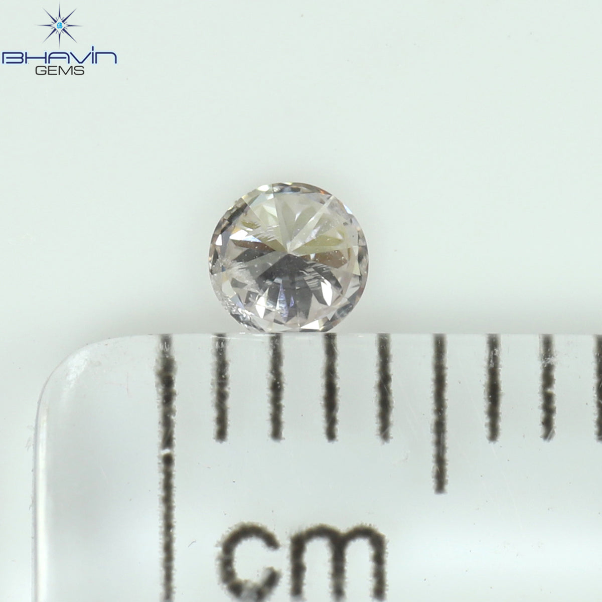 0.09 CT ラウンド シェイプ ナチュラル ダイヤモンド ピンク カラー SI2 クラリティ (2.96 MM)