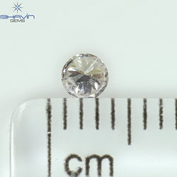 0.09 CT Round Shape Natural Diamond Pink Color SI2 Clarity (2.96 MM)
