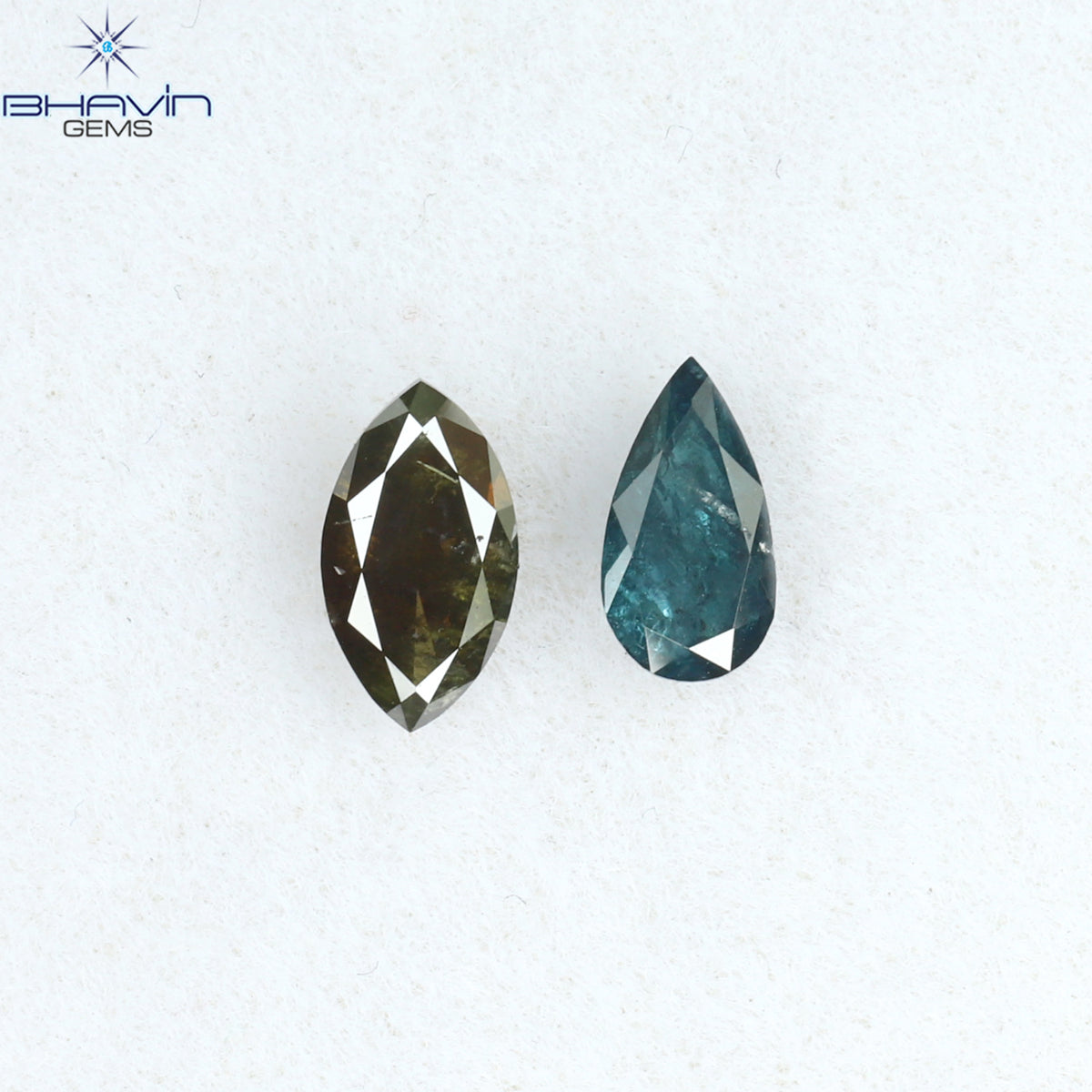 0.29 CT/14 PCS ミックス ダイヤモンド 天然ダイヤモンド ブルー ダイヤモンド SI クラリティ (2.35 MM)