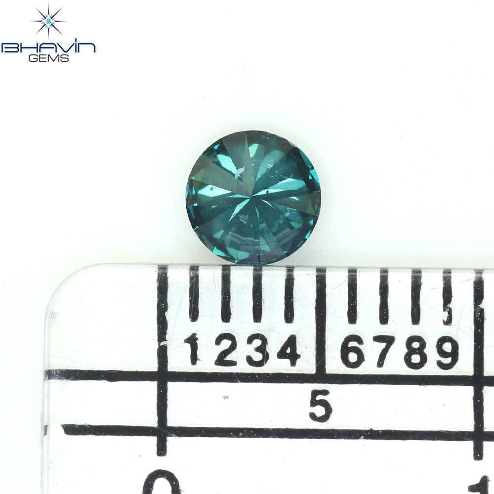 0.31 CT Natural Round Diamond Enhanced Blue Color Clarity VS2 (4.30 MM)