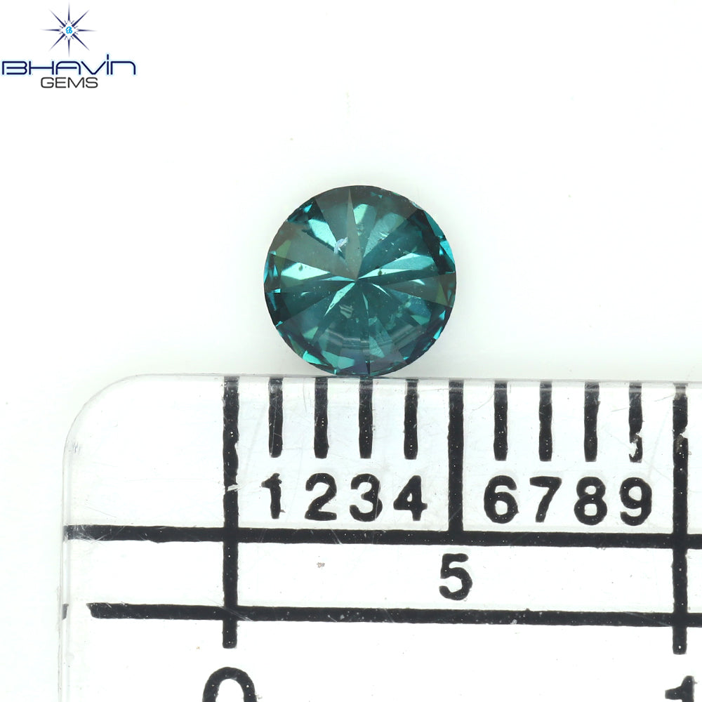 0.31 CT Round Shape Natural Diamond Blue Color VS2 Clarity (4.30 MM)