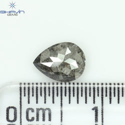 0.57 CT ペアシェイプ ナチュラル ルース ダイヤモンド ソルト アンド ペッパー カラー I3 クラリティ (6.42 MM)