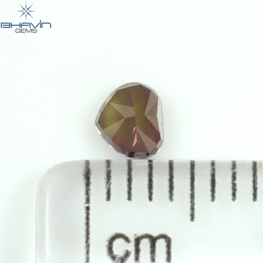 0.24 CT ハートシェイプ エンハンスト ピンク カラー ナチュラル ルース ダイヤモンド VS1 クラリティ (3.73 MM)