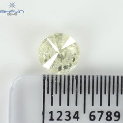0.59 CT ラウンド シェイプ ナチュラル ルース ダイヤモンド ホワイト カラー I3 クラリティ (5.12 MM)