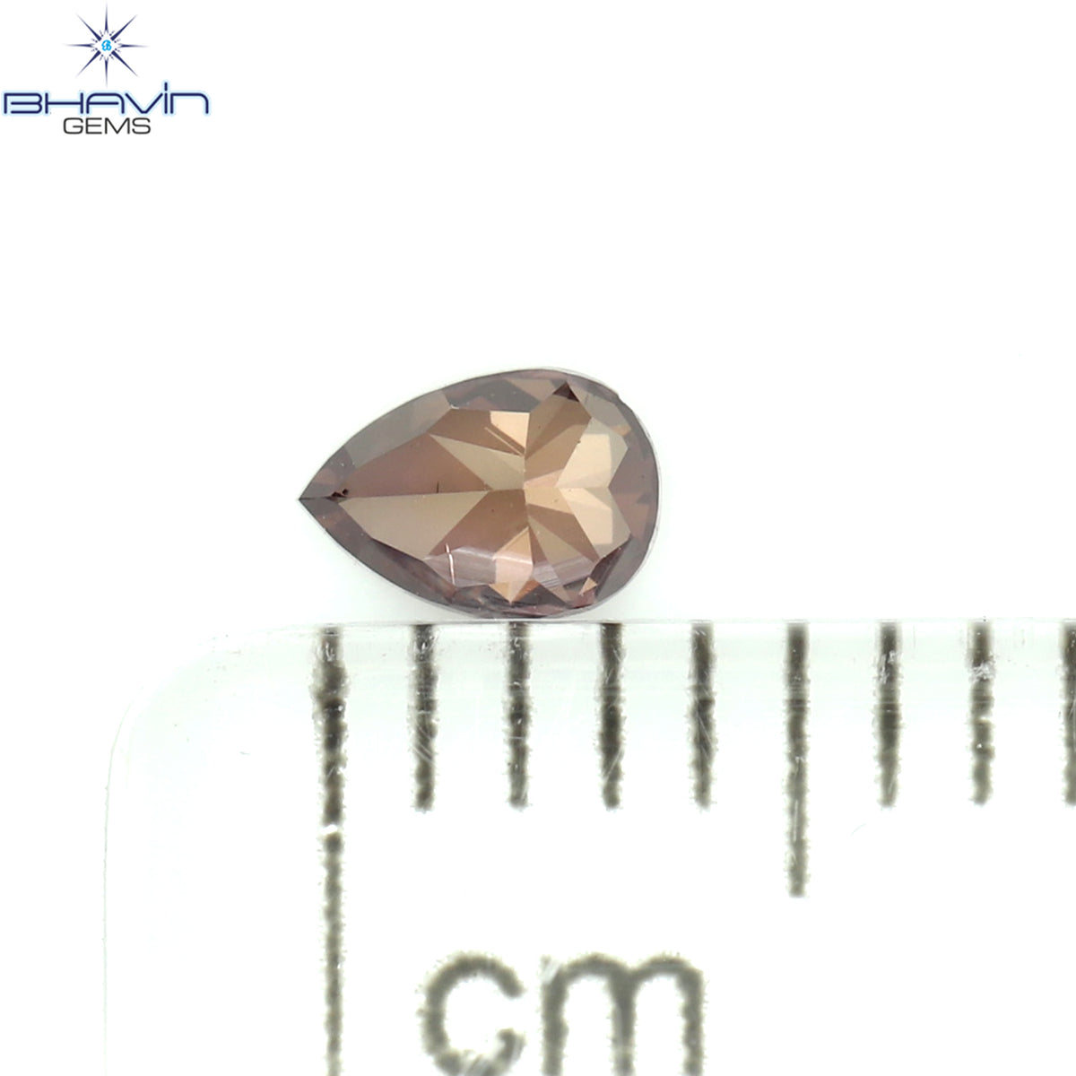 0.14 CT ペアシェイプ ナチュラル ダイヤモンド ピンク色 VS1 クラリティ (3.90 MM)