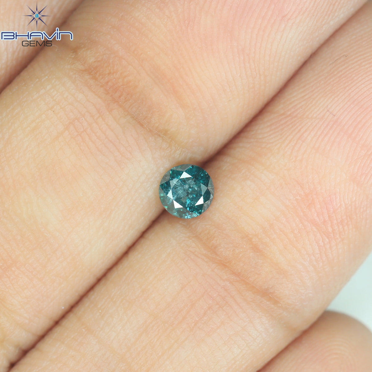 0.25 CT Natural Round Diamond Enhanced Blue Color Clarity I3 (3.94 MM)