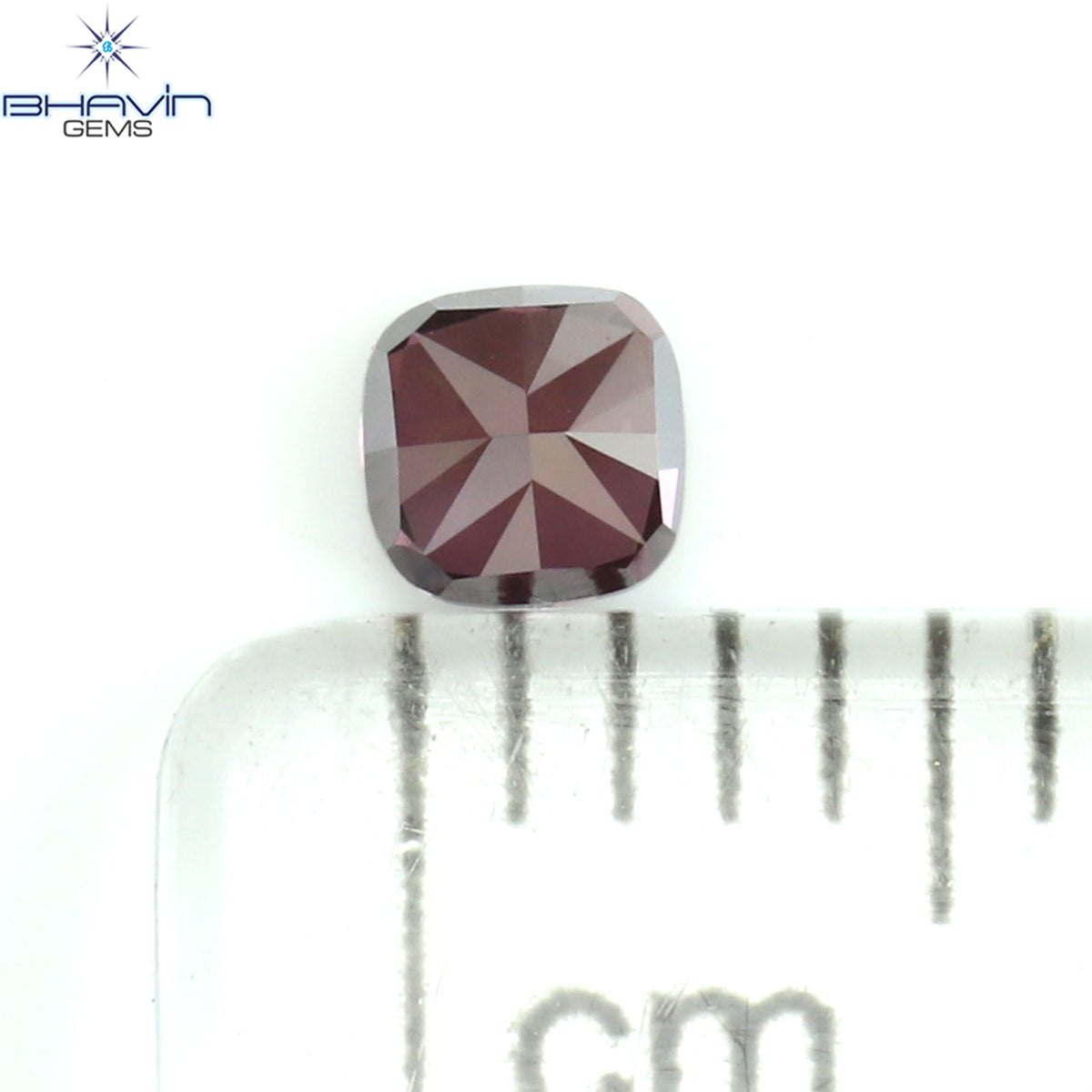 0.08 CT クッション シェイプ ナチュラル ルース ダイヤモンド 強化ピンク色 VS2 クラリティ (2.45 MM)