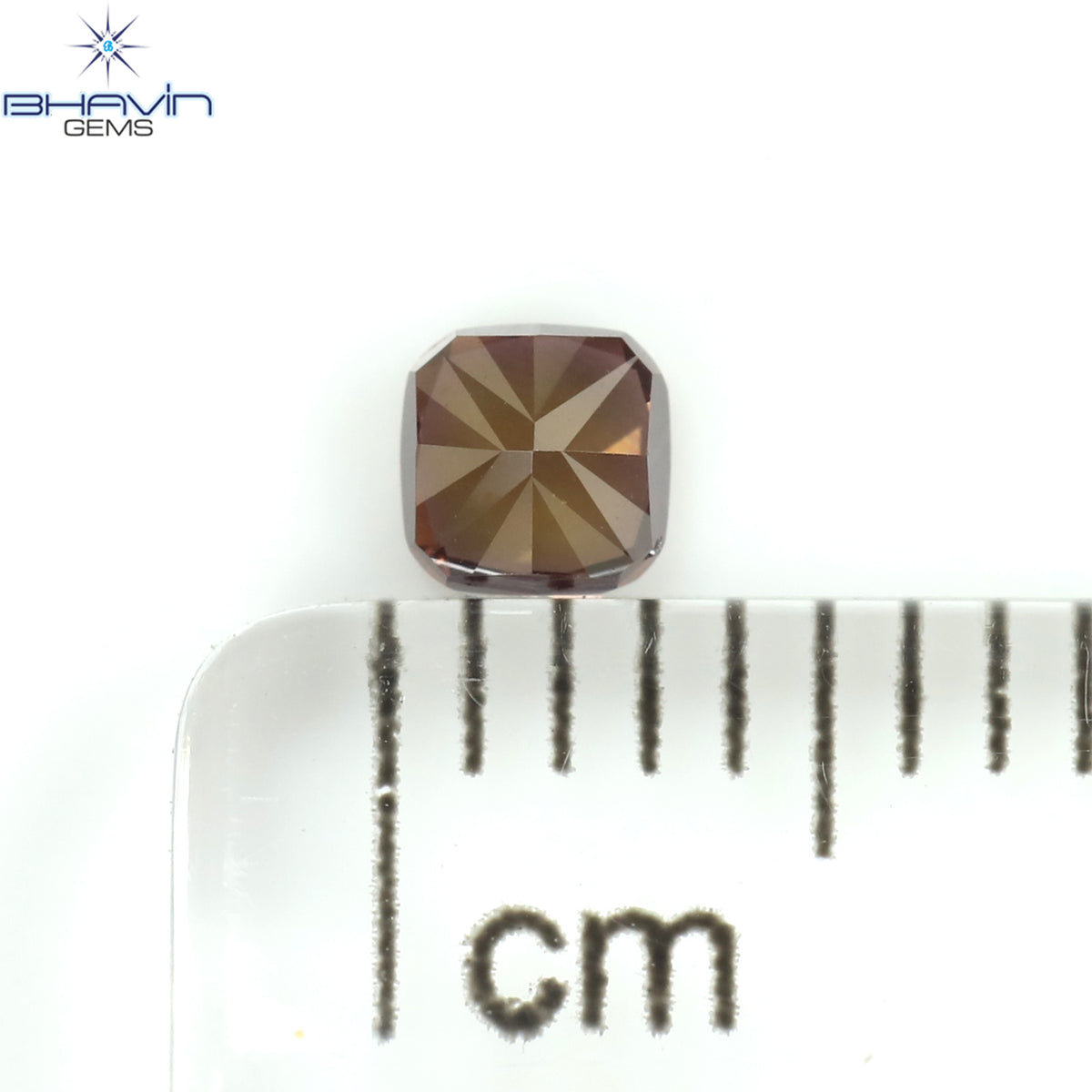 0.22 CT クッション シェイプ ナチュラル ルース ダイヤモンド 強化ピンク色 VS1 クラリティ (3.17 MM)