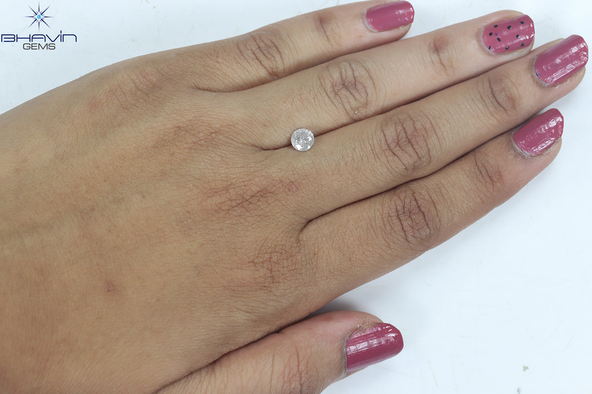 0.65 CT Natural Round Diamond White Color Clarity I3 (5.36 MM)