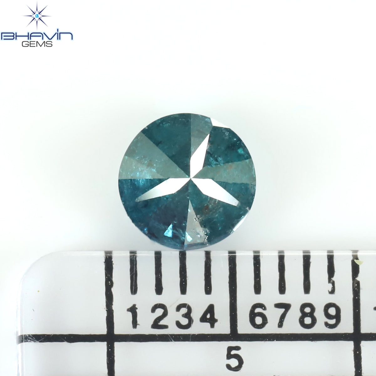 0.73 CT Natural Round Diamond Enhanced Blue Color Clarity I3 (5.55 MM)