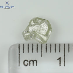 0.73 CT Rough Shape Natural Diamond White Color SI1 Clarity (6.74 MM)